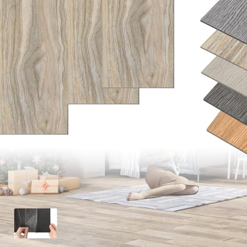XINZI - Pavimento in vinile autoadesivo in PVC, 18 listoni in vinile, 2,51 m², effetto legno, listoni adesivi resistenti all'usura, impermeabili, per cucina, soggiorno, balcone (rovere lavato)