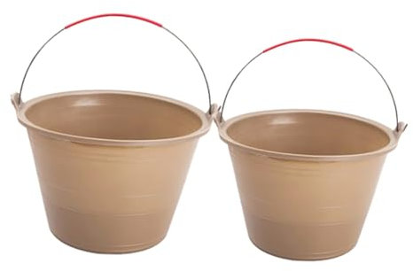 KONTONTY 2pièces Seaux De Construction Antichocs Renforcé Seaux à Ciment Multi-Usage avec Poignée pour Chantier Et Mélange De Mortier