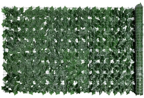 YGLONG Sichtschutz Balkon 1 x 3 Meter künstliche Weinblätter, Hecke, grüne Blätter, Zaunpaneele, künstlicher Zaun for Zuhause, Outdoor, Garten, Balkon, Dekoration(Style 3)