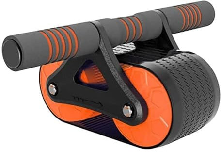 Bauchroller Bauchtrainer Automatischer Rückprall Des Bauchrads, Bauchartefakte, Rollende Räder Für Abnehmen Bauchmuskeltrainer(Orange)
