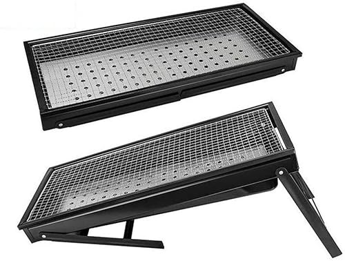 Barbecue portatile a carbonella in acciaio inox per campeggio all'aperto, qualità premium, griglia da tavolo con design estraibile