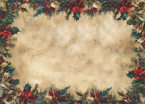Weihnachten | Advent | 50er-Block Einweg-Tischunterlage aus Papier | Tischset DIN A3 (42 x 30 cm) eckig | Hochwertige Bedruckte Tischsets für die Weihnachtszeit (50, Weihnachten Klassisch)