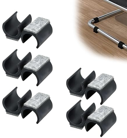 12 Stück Stuhlgleiter Freischwinger mit Filz,Filzgleiter Schwingstuhl,U-förmiges Fußpolster,Filzgleiter für Freischwinger,für Freischwinger Stühle Schützen Sie Fliesenböden Holzböden