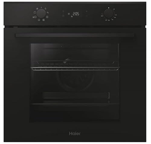 Haier ID SERIE 2 H6 ID2P3T1HTB Einbau-Backofen I Nische 60 cm I A+ I 78 Liter Volumen I 9 Funktionen I Umluft Beheizung mit Grill I Hydrolyse-Reinigung I Teleskopauszug