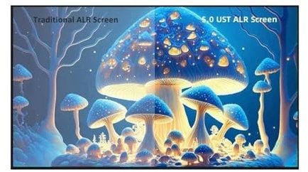 LCQSYE videoprojecteur Écran de projecteur UST ALR, Cadre Fixe, rejet de la lumière ambiante, pour projecteur à focale Ultra Courte 4K 8K 3D, 5.0 écran de Projection(110 inch)
