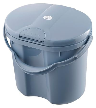 Rotho Babydesign TOP Windeleimer - recycelt - Windeleimer - geruchsdicht - ohne Nachfüllkasetten - Wickeleimer - blau