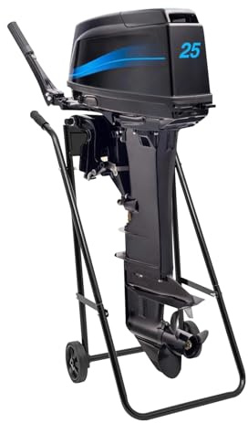 Außenbordmotor Transportwagen Faltbarer Engine Trolley, Mehrzweck-Motorständer, Aussenborder Ständer, Gewichtskapazität 40kg, Motor Stand