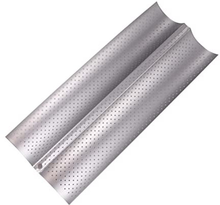 Alipis Vassoio Antiaderente per Pane Francese con Slot Stampo per Baguette Inossidabile per Cucina e Ristoranti
