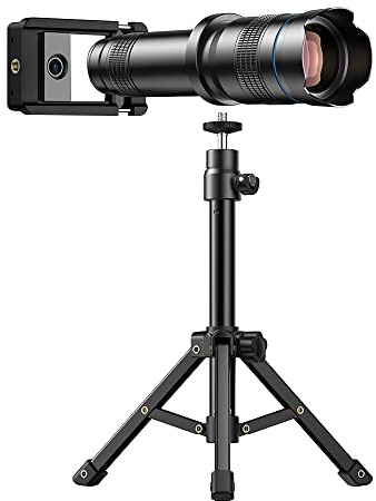 Teleobiettivo esterno 36X con clip per cellulare, con 6 lenti, 4 gruppi, rivestimento multistrato per riprese all'aperto, canottaggio, sport, caccia, bird watching, viaggi, escursionismo, campeggio
