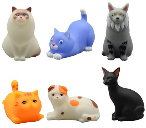 Jouets de Bain Lumineux flottants colorés Jouets de Bain pour Enfants Chat Mignon sûr et Amusant pour Baignoire Douche j