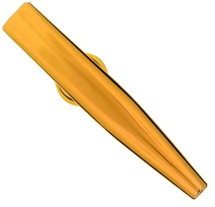 Akozon Metall Kazoo Flöte Musikinstrument Tragbares Aluminiumzubehör Gold (Gold)