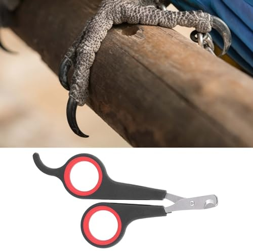 Asixxsix Vogel-Nagelknipser, Robustes Edelstahl-Pflegewerkzeug für Kleine Tiere, Haustier-Vogelkäfig, Rot, 1 X Nagelknipser