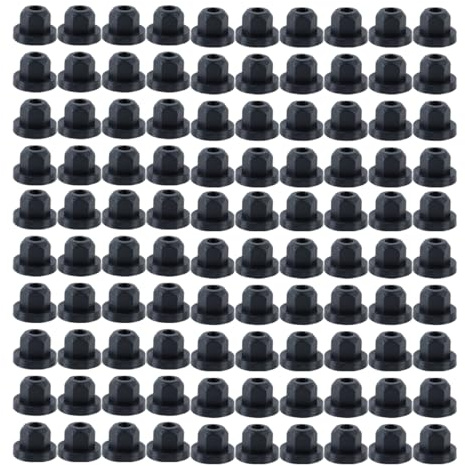Gutol 100 PCS Fasten Screw,Plastic Flange Nut for Car Wheel Housing Shell 16131176747,0039900251