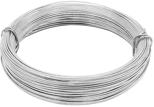 Tråd rep, Silvergalvaniserad ståltråd 6-28 spårvidd for trädgårds- och stängsel(10 Gauge - 14m/46ftlong)