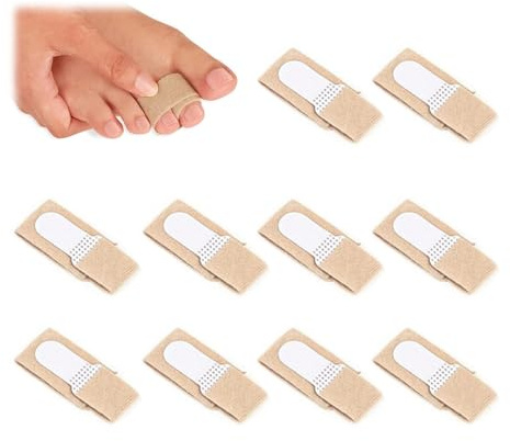 JOVYTH 10 Bende Elastiche Dita Piedi – Fasce Protettive per Dita a Martello, Anelli in Stoffa Morbida, Correzione Valgo, Scarpe Largo, Calzini Da Donna