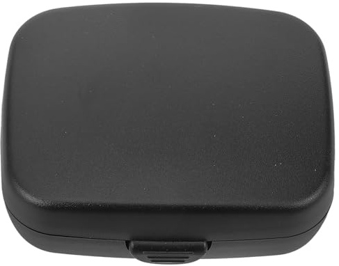Hearing Aid Storage Case Pocket Size Black Abs PVC Protective Box | Portable Travel Cover, Sealing Lid Design, Shockproof and Water-resistant Build for Medium Electronic Items