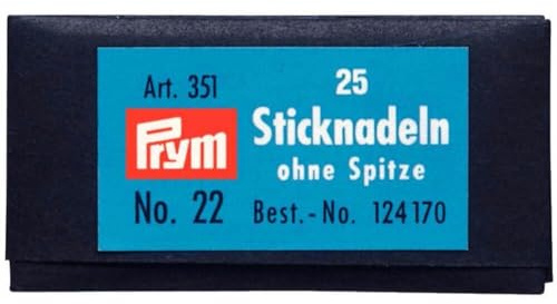Prym 124170 Sticknadeln ohne Sp. ST 22 0,90 x 40 mm silberfarbig, silber