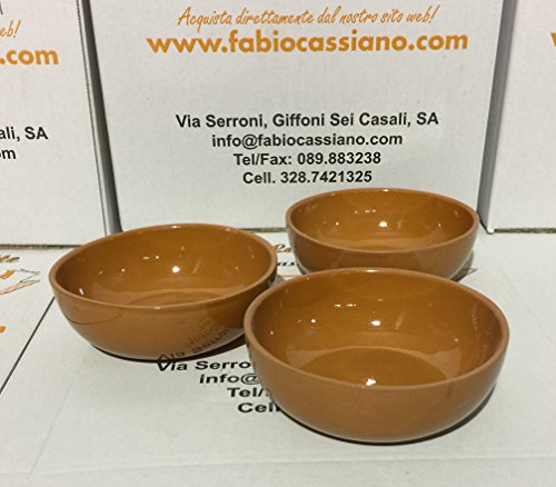 Le Terrecotte di Cassiano Fabio Set 3 Ciotole in Ceramica cm 18