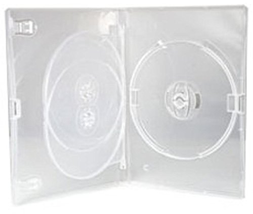 MasterStor 14mm 3 Way CD DVD Clear DVD Case for 3 Disc Replacement Cases (1Pack)