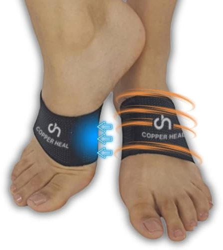 COPPER HEAL Arch-Unterstützung 2 Einheiten Bogen Kupfer Compression Support Brace beste Fuß Plantar Fasciitis Sleeves hilft Relief Fersensporen flache Füße Achilles Schuhe