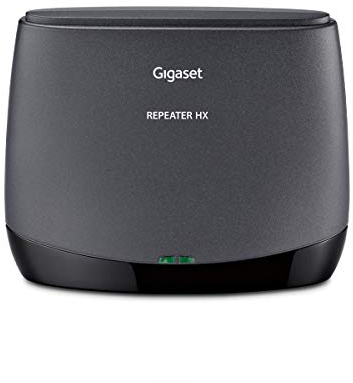 Gigaset Repeater HX Amplificatore di portata per una connessione telefonica stabile, compatibile con stazioni base DECT, router e portatili Gigaset HX, Nero