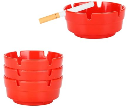 Perfect Stix 4 Red Ashtrays- Pack of 3ct