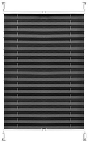 S SIENOC Plissee Klemmfix Fenster Plissee Rollo Sonnenschutz Ohne Bohren Rollo Fenster & Türen inkl. Zubehör (Grau, 60x100 cm)