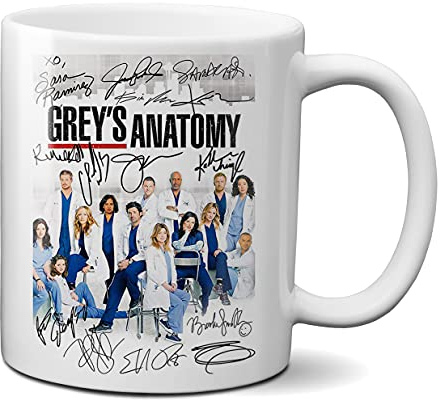 Mugtime (TM) - Grey's Anatomy Signatures Tea Coffee Mug Cup Ceramic 330ml 11oz