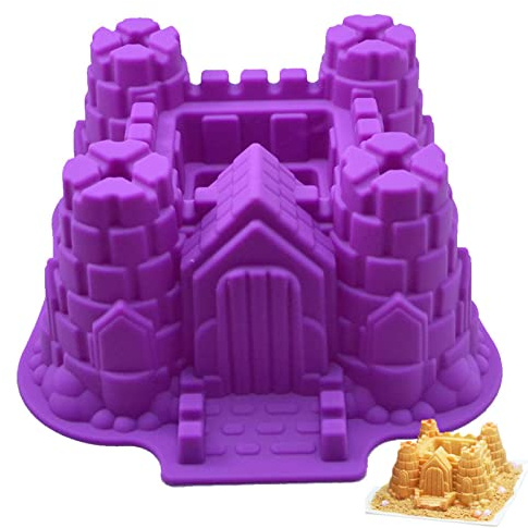 RoseFlower 3D Castle Silicone Cake Moulds/Bread Mould/Fondant Molds/Toy Mould/Chocolate Soap Mold for Children Christmas Birthday Halloween, Christmas Decoration Cake