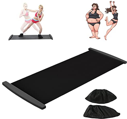 Slide Board avec Butoirs Extrême Chaussures Guide d’Entraînement Fitness et Athlétisme