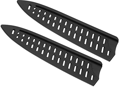 PATIKIL PP Sicurezza Coltello Copertura Manicotti per 8 Chef Coltello, 2pz Coltelli Bordo Protezione Protezione Universale Coltello Fodero Portatile per Cucina, Nero