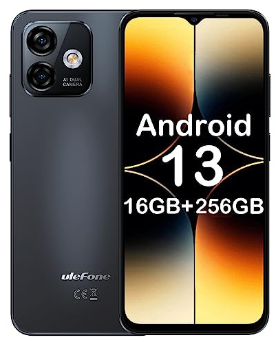 Ulefone Note 16 Pro Smartphone a buon mercato 4G, Android 13 Cellulare 16GB RAM+256GB ROM, Schermo 6.52 HD+,Batteria 4400mAh, Fotocamera 50MP+8MP, Dual SIM 4G/Face ID/GPS/OTG/2Anni Garanzia
