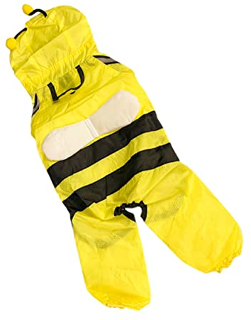 FRCOLOR 3stücke Wasserdichter Hunderegenmantel Im Bienen-Design Poncho Für Kleine Und Mittelgroße Hunde Schützender Regenponcho Für Haustiere Modisch Und Praktisch