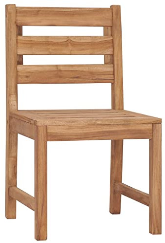 HETFTJN Loungesessel Einfacher Strandstuhl Esszimmerstühle Modern Balkonstuhl - Gartenstühle 2 STK. Massivholz Teak für Garden Terrassen Outdoor Balcony