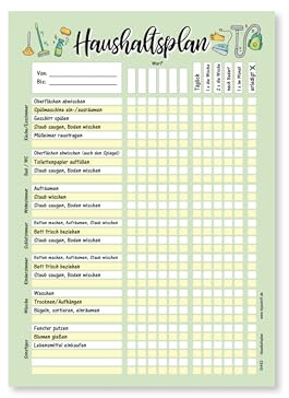 TypeStoff Haushaltsplaner - 2 Stück - Block DIN A4 mit 50 Blatt - zum Thema Haushalt - B4-01482-02