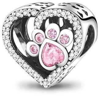 Symretie Pendentif Charm en Argent 925, Compatible avec les Bracelets et Colliers de Style Pandora et Européen. Convient aux Femmes et aux Filles.