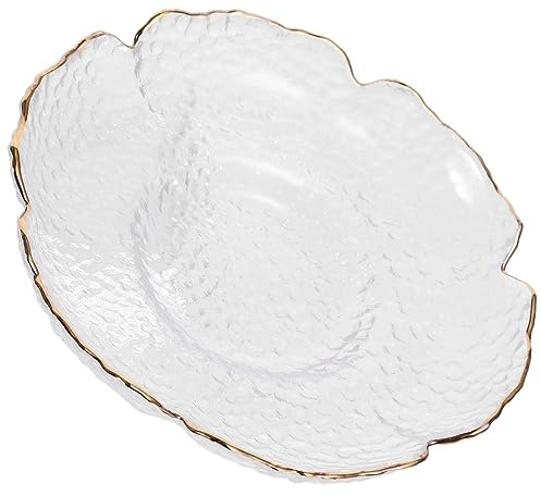 FUNNETOYU Tapete De Té De Vidrio Transparente Dorado Platillos De Vidrio Para Posavasos De Té Protección Para Mesa De Comedor