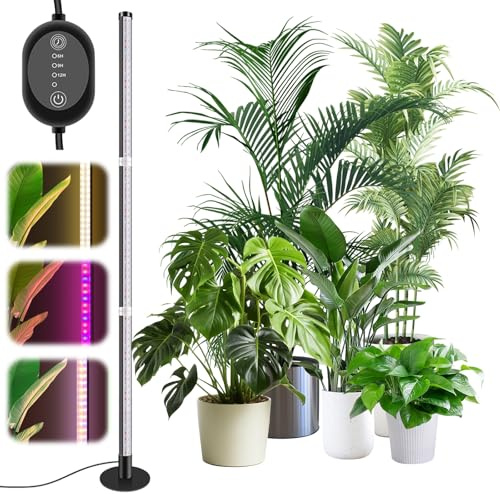 AXVRAV Pflanzenlampe LED Vollspektrum, 243 LEDs Grow Lampe Pflanzenleuchte für Pflanzen mit Timer 3 Beleuchtungsmodi, Hängend Stehend Grow Lampe für Indoor Pflanze Zimmerpflanzen, Pflanzenlicht