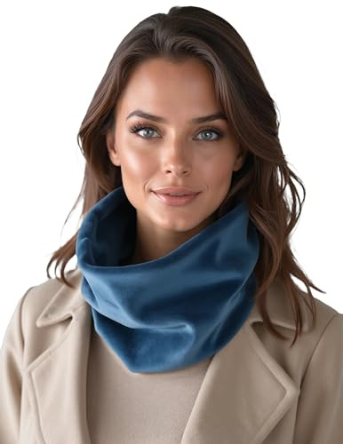 VIVISENCE Damen Loop Schal Warme Weiche Strick Aus Baumwolle Komfort Im Winter