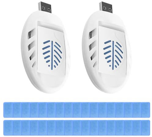 Nzkeuf Mückenstecker, 2 PCS Tragbare USB Elektrische Mückenschutz Killer mit 120 Mückenschutztabletten, Tragbare Steckdosen-Mückenschutz, Mückenabwehr Outdoor, für Wandern Outdoor Sommer Zuhause