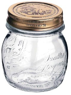 Bormioli Rocco Vasetti per marmellata Quattro Stagioni 250 ml (con coperchio a vite ø 70 mm, Vasetto per marmellata, Set di 12 vasetti) 58281