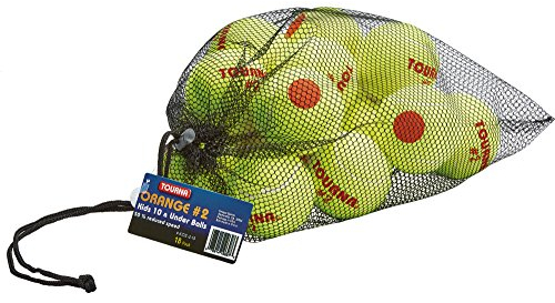 Tourna Low Compression Transition Tennis Balls with Mesh Bag (18-Pack)