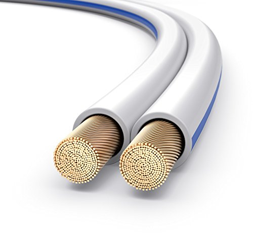 PureLink SP011-010 Cavo per diffusori 2x2,5 mm² (filo 99,9% OFC rame pieno 0,10 mm) Cavo per diffusori HiFi, 10 m, bianco