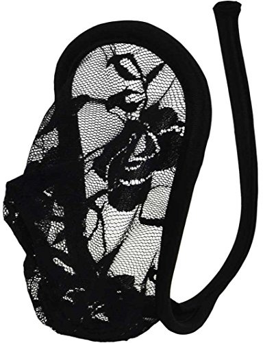 SYAYA Mens c string thongs for Men, Boys C-Shape Thong Underware NNK01 (US, Alpha, One Size, Regular, Regular, Black Lace)