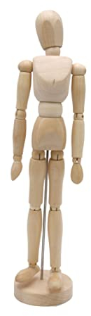 Paintersisters Gliederpuppe 30cm hoch, Mannequin, Zeichenpuppe, aus feinem Samalholz – FSC, Zeichenpuppe aus Holz, Holzfigur, Holzpuppe