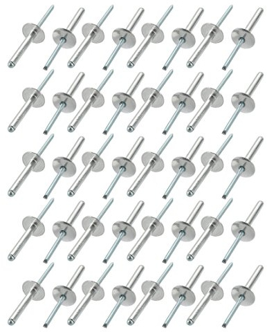 sourcing map 40Stk.Aluminum Offenes Ende Groß Flansch Blind Nieten 5mm x 30mm | Nieten