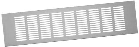 100x400mm Ventilationsgaller i Aluminium för Möbler - Galler i Silver för Dörr, Skåp, Radiator