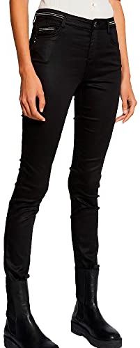 Morgan Pantalon Slim Enduit Noir 36
