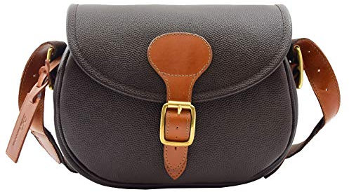 Echtes Leder Munition Patronentasche 90 Kapazität Schießbeutel HLG314 Braun Hellbraun