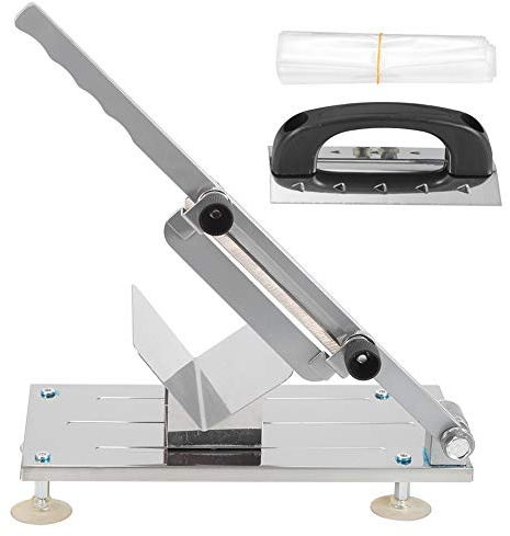 01 Affettatrice Multifunzione, Tagliacarne per Congelare, per Rotoli di Montone, Forniture da Cucina Manzo (Argento, Alluminio)